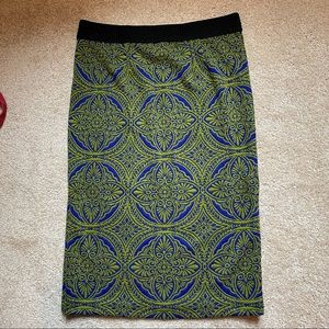 Maeve blue/green pull on skirt -final price